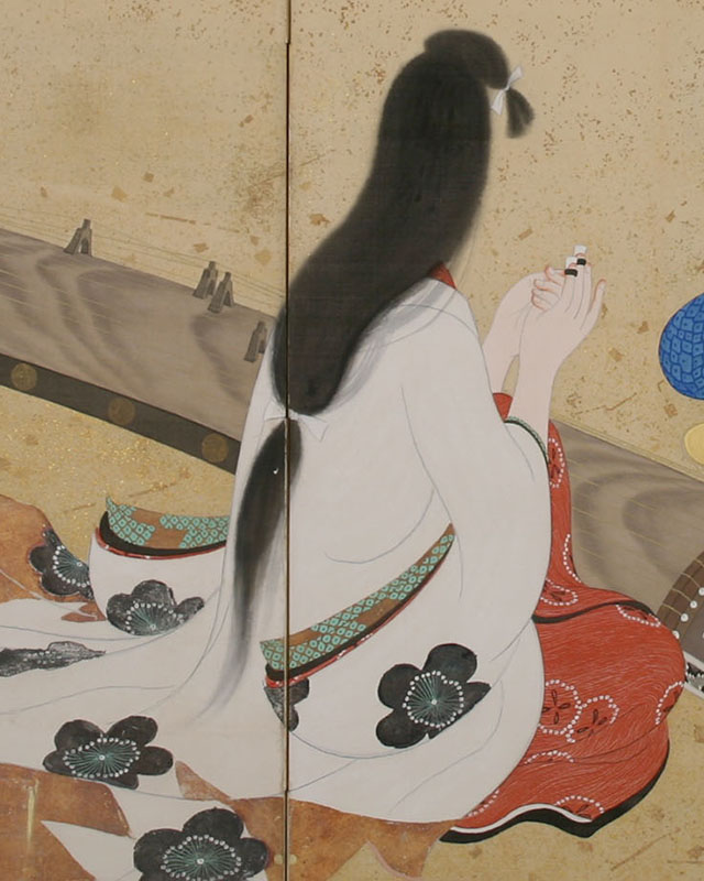 Kinki Shoga zu-playing the qin, playing Chinese chess, practicing calligraphy and painting)