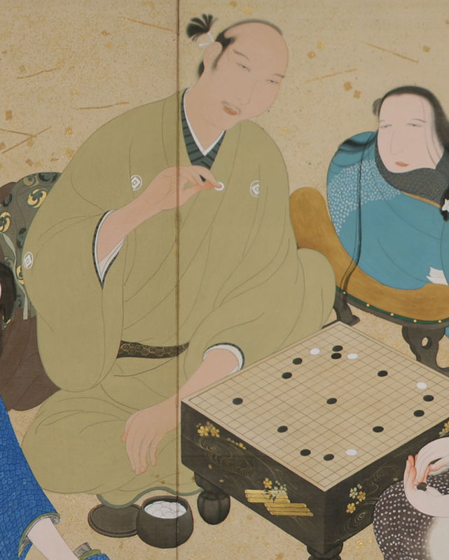 Kinki Shoga zu-playing the qin, playing Chinese chess, practicing calligraphy and painting)