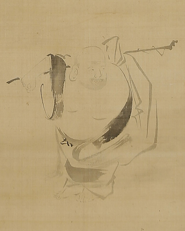 Hotei with self-inscription