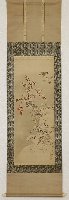 Sparrows and Snowy Nandina (1776)