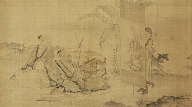 Kinki-shoga-zu (playing the qin harp, playing Chinese chess, practicing calligraphy and painting)