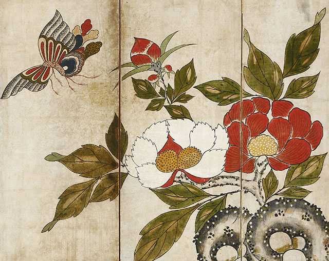 Flowers and Butterfly of Joseon Dynasty, Korea