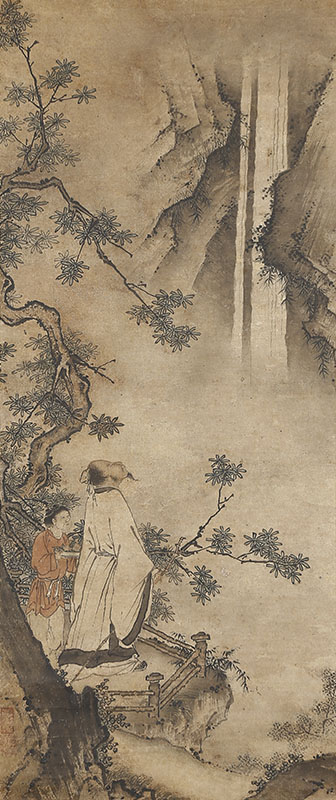 Li Bai(Rihaku) Viewing a Waterfall