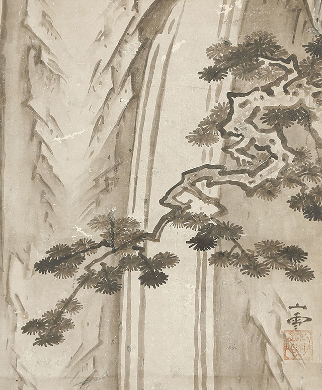 雲中福禄寿　山水