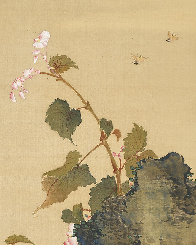秋花双鶏図