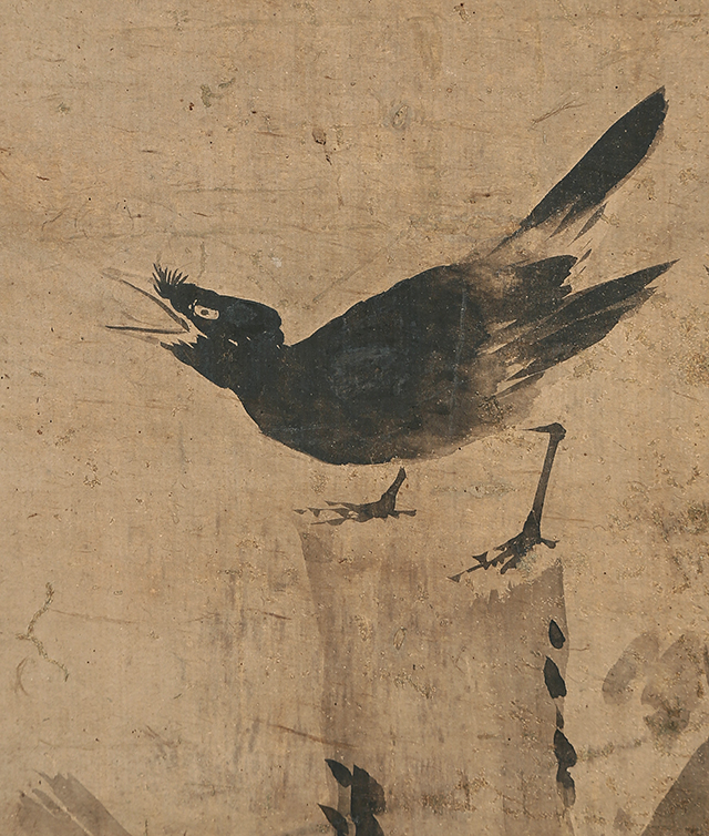 古木叭々鳥図