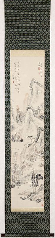 秋景山水図
