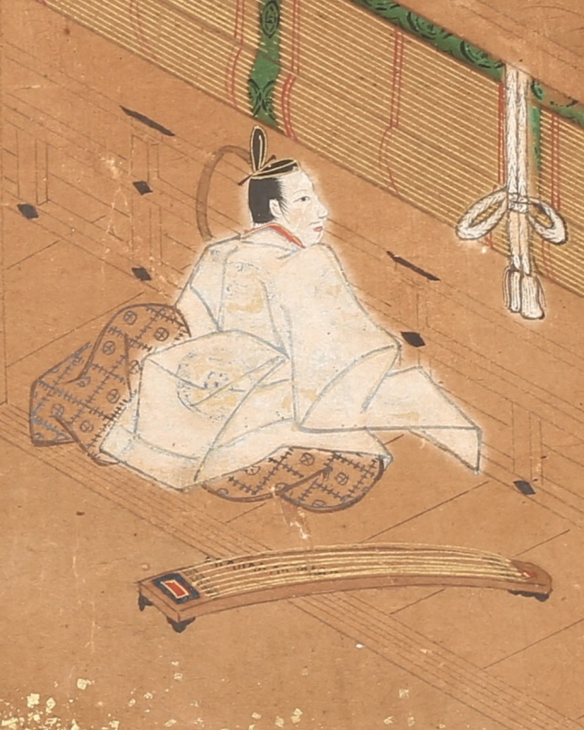 江戸前期物語絵 月見弾琴図
