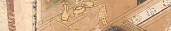 江戸前期物語絵 月見弾琴図