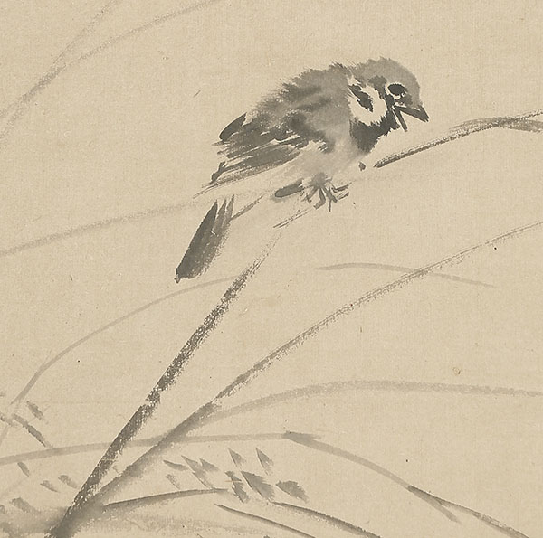 Birds and Rice Stalk