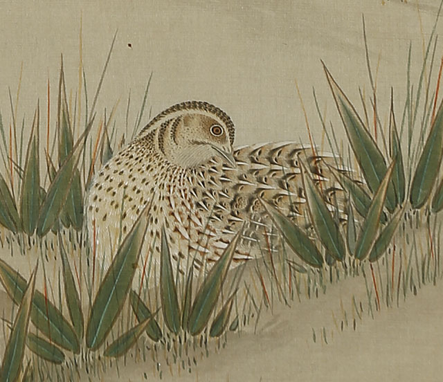 粟鶉図