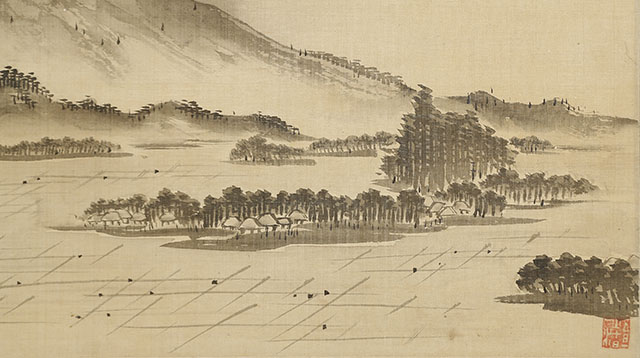 岩城山之図(津軽富士)