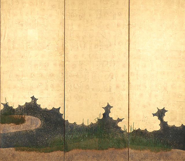 木賊図屏風