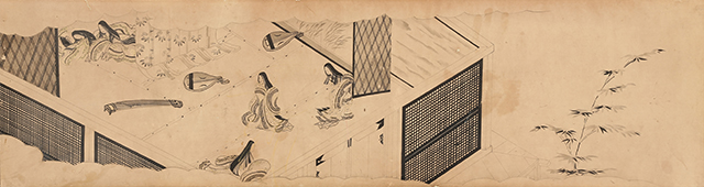 白描源氏物語（琵琶・琴）