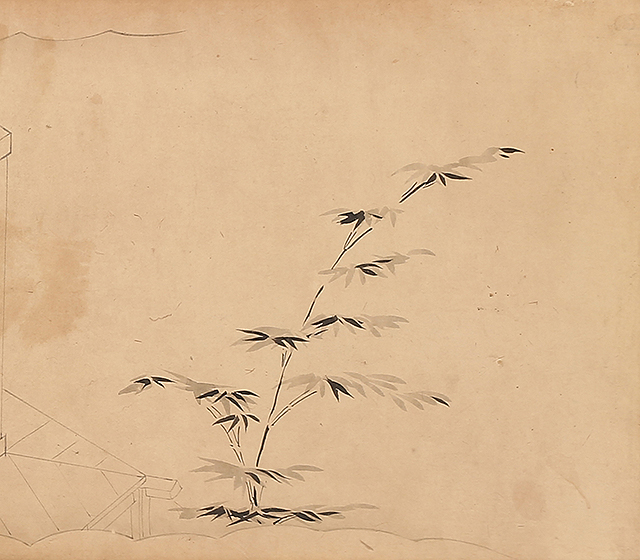 白描源氏物語（琵琶・琴）