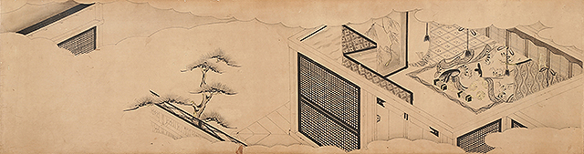 白描源氏物語（寝所）