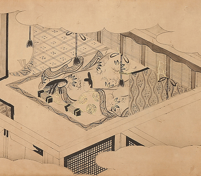 白描源氏物語（寝所）