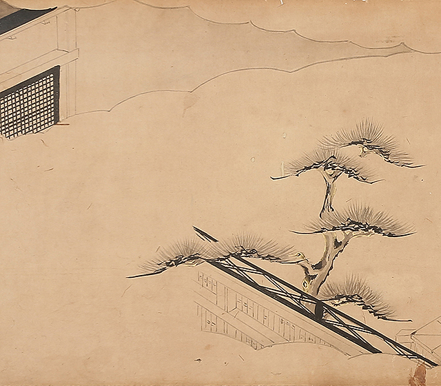 白描源氏物語（寝所）