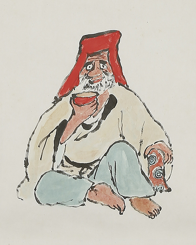 Drinking Old Man with Red Hood (1967)