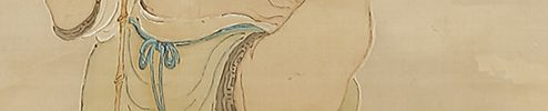 寿老亀春秋山水図自画賛（天保12年）