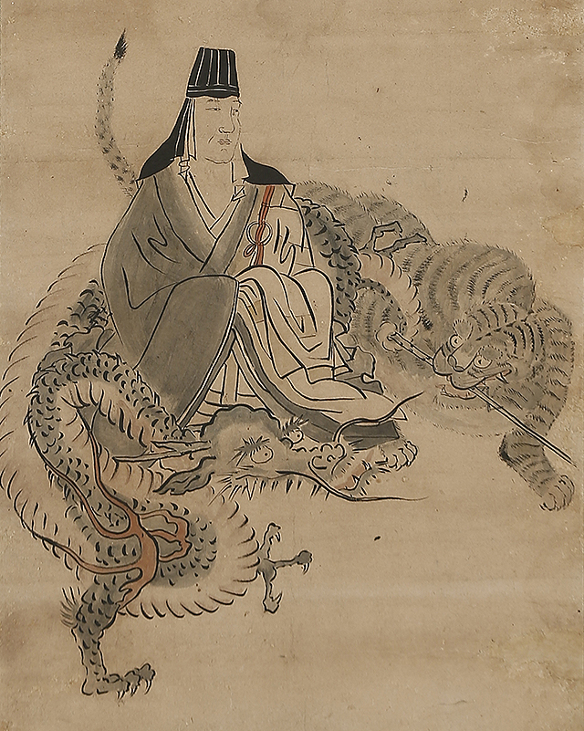 人物龍虎図