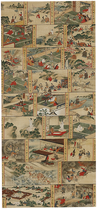 北野天神縁起絵伝　北野本宮古図 菅原道真像