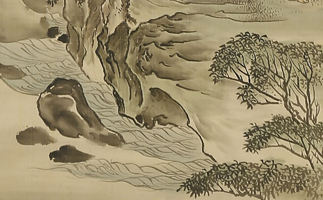月下帰樵図