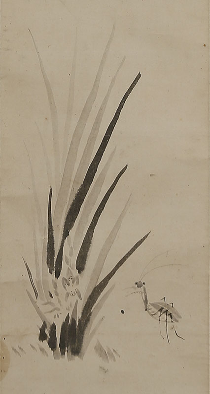 蘭蟷螂図自画賛