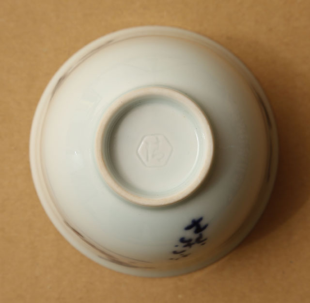 青華茶器 急須 白雲中 茶碗 風景水鳥