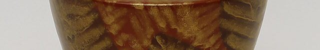 Gold-glazed Incense Burner with Fern Pattern