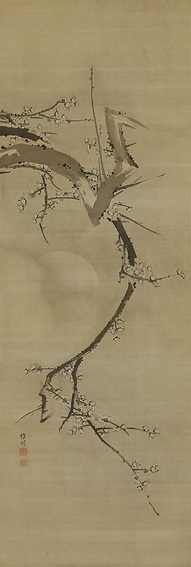 梅花日月図