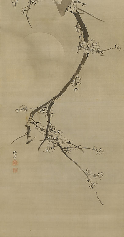 梅花日月図