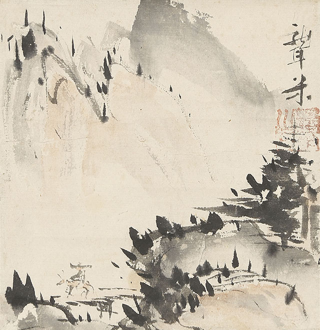 秋晴騎旅図