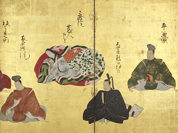 江戸前期 金地十八歌仙図