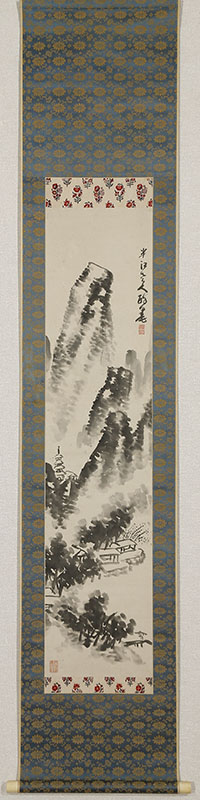 渓山煙雨図