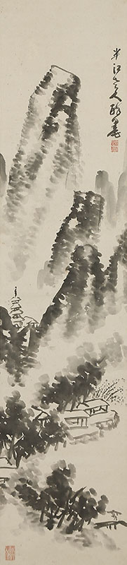 渓山煙雨図