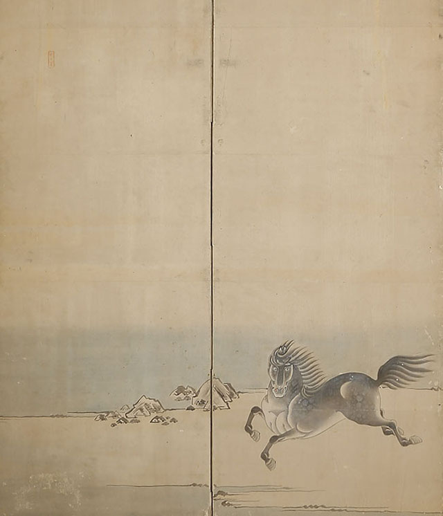 Horses under Pine Trees