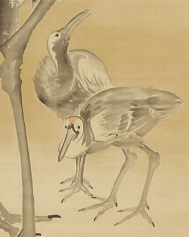 親子鶴図