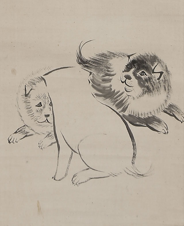 Three Dogs with self-inscription