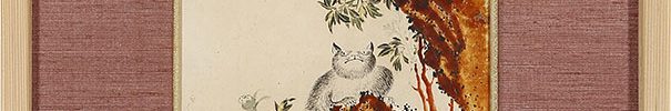 牡丹に猫図