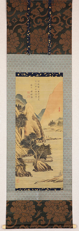 山水自画賛（明和8年）
