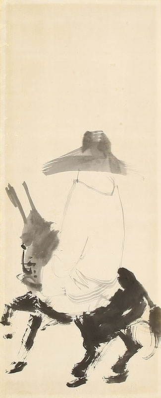Flowers, Figures and Horses Harimaze Byobu Screen