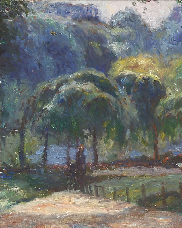Suburb of Paris, 1916, framed