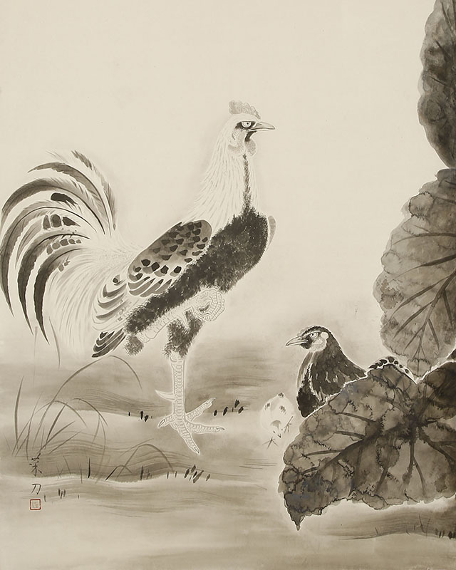 親子鶏図