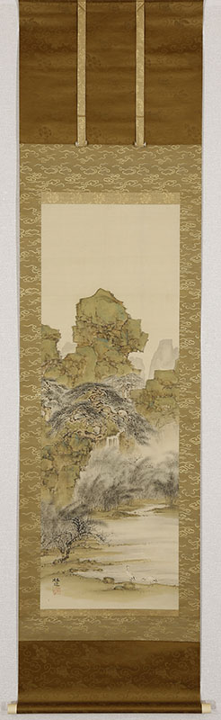 松竹梅山水図