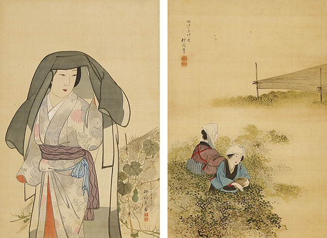 Sixteen Beauties (a pair of screens)