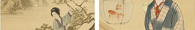 Sixteen Beauties (a pair of screens)