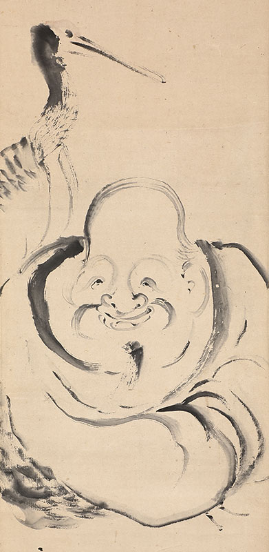 寿老伴鶴図