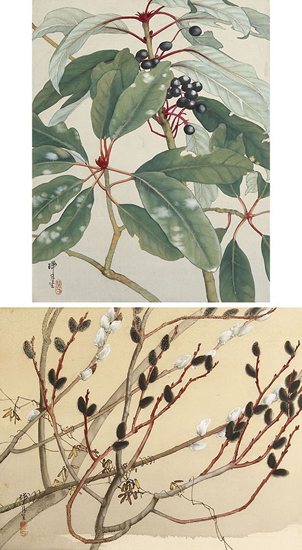 Flowers (1978, 30 original paintings, a pair of screens)
