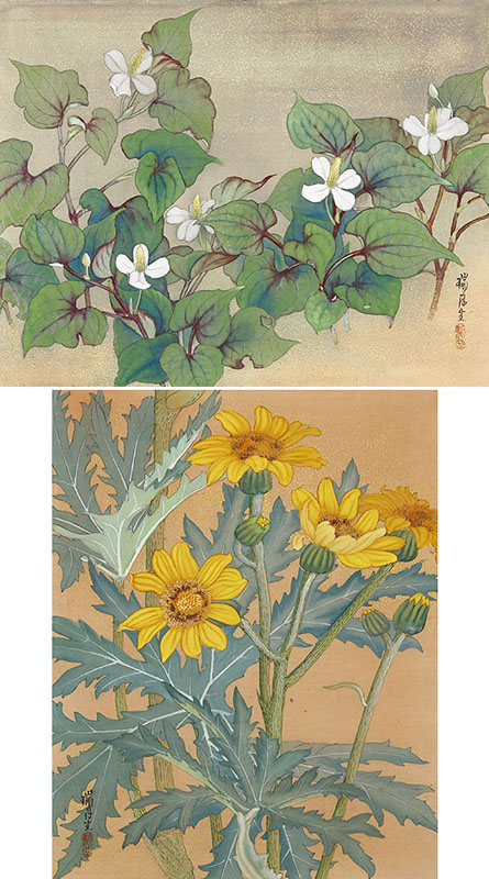 Flowers (1978, 30 original paintings, a pair of screens)